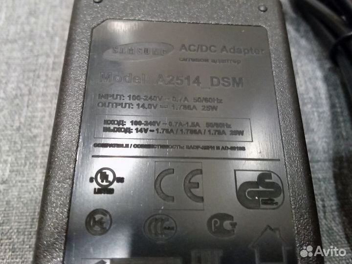 Адаптер для монитора Samsung 14V 25W новый