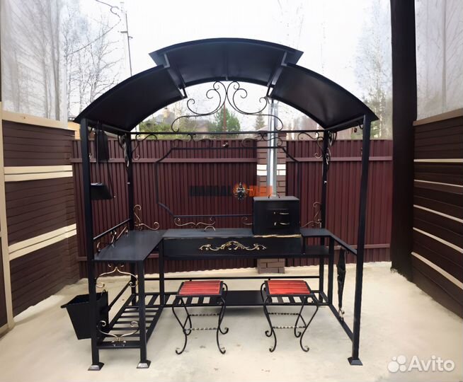Мангал с крышей
