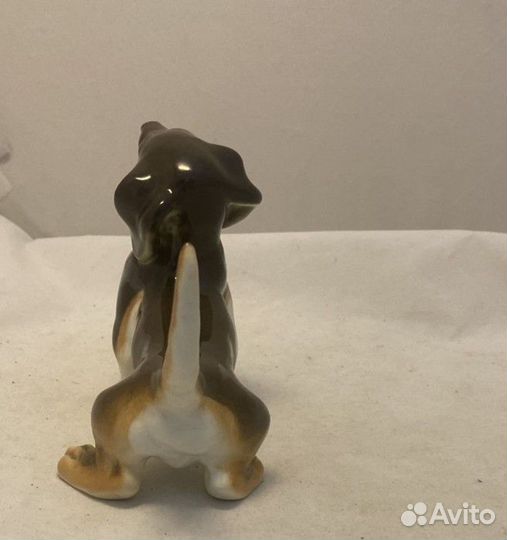Фарфоровая Статуэтка Такса СССР Ленинград лфз