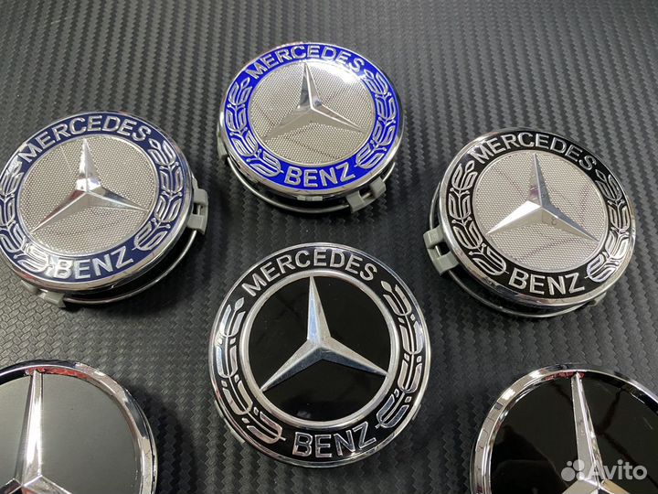 Колпачок в диск 75 мм на защелках Mercedes