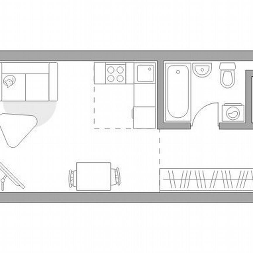 Квартира-студия, 25,5 м², 25/25 эт.