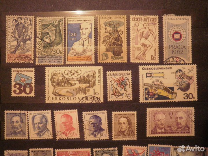 Набор 49 марок Чехословакии гашеные и 5 негашеных