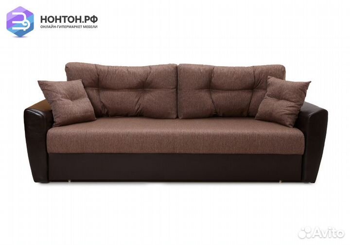 Диван еврокнижка Амстердам коричневый