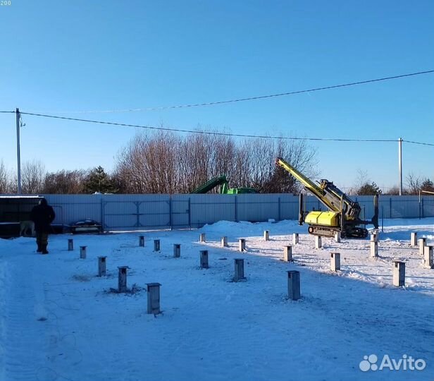 Забивные жб сваи. Монтаж