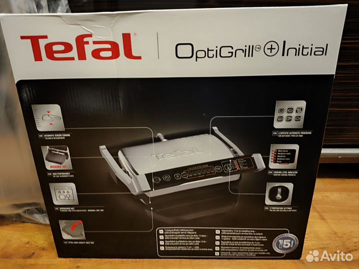 Электрогриль Tefal optigrill +initial gc706d34