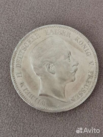 5 марок Пруссия Вильгельм 2