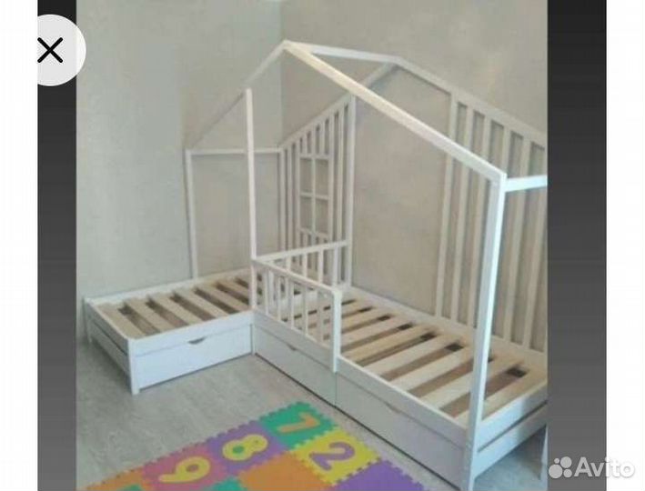 Двухъярусные,двухместные деревянные кровати-домики