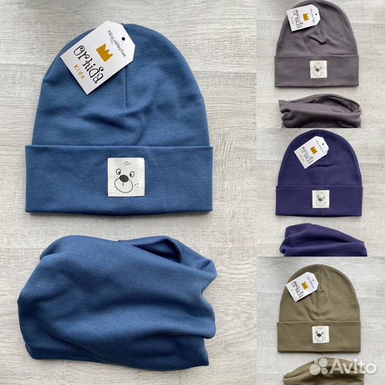 Наборы шапка + снуд новые