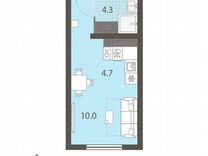 Квартира-студия, 22,5 м², 17/25 эт.