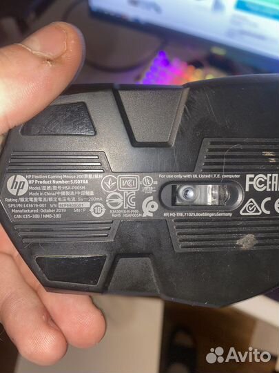 Игровая мышь HP pavilion gaming mouse 200
