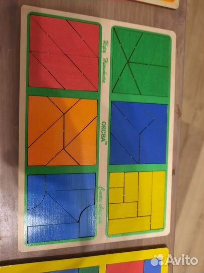 Деревянные игры (тетрис, сложи квадрат, танграм)
