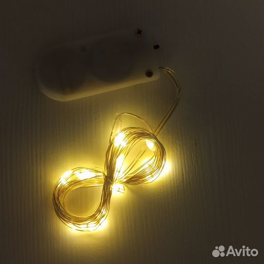 Гирлянда Роса 2 м теплый свет