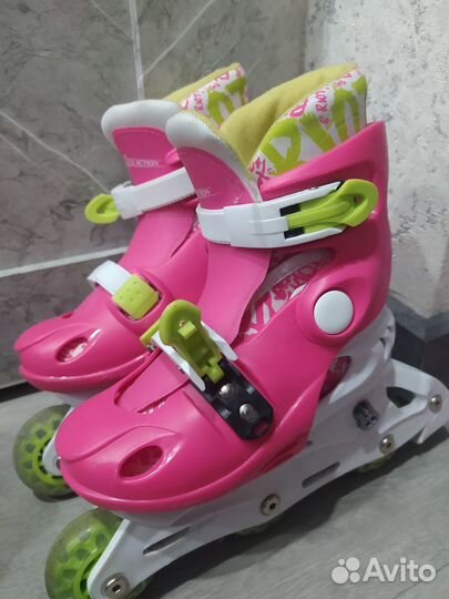 Раздвижные роликовые коньки размер 30-33