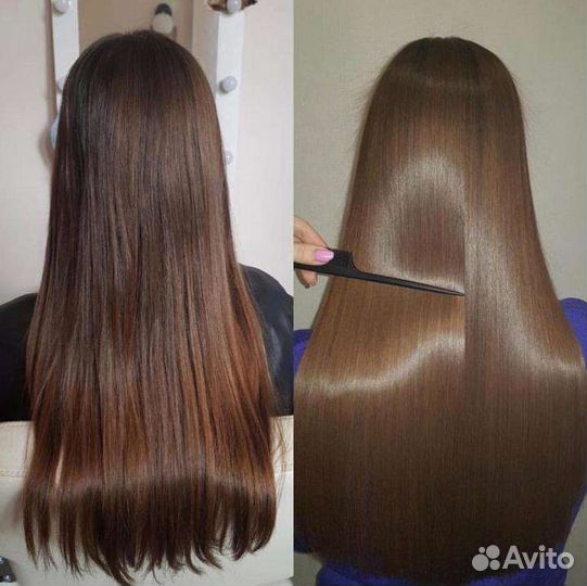 Кератиновое выпрямление волос