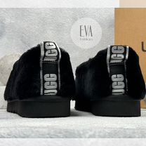 Женские слипоны Ugg Hailey Fluff Slippers Black