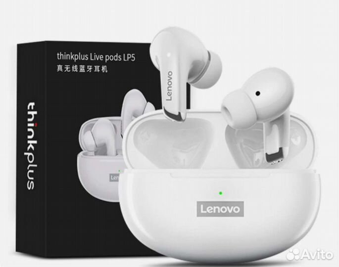 Беспроводные наушники Lenovo LP40 pro, белые