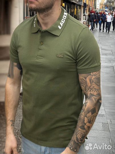 Поло Lacoste хаки