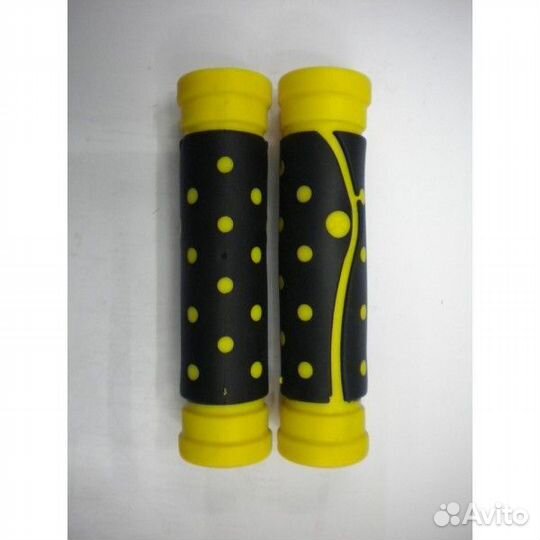 Ручки руля вело 120мм (пара) чёрно-жёлтые