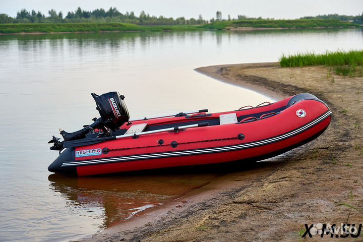 Надувная лодка mishimo lite 360 (Красный/черный)