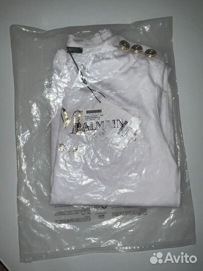 Белая футболка balmain оригинал новая