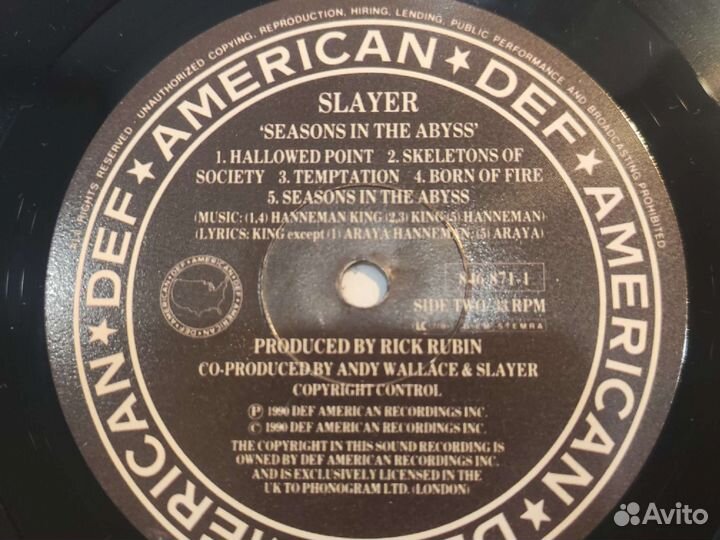 Slayer - Seasons in the abyss