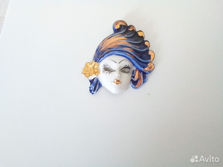 Магнит на холодильник, венецианская маска 