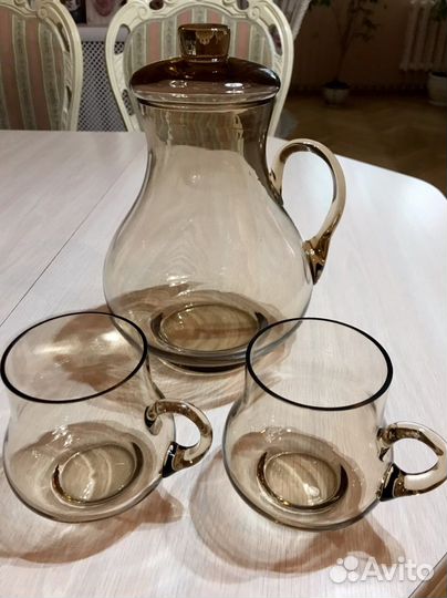 Кувшин с бокалами винтажный, Чехия