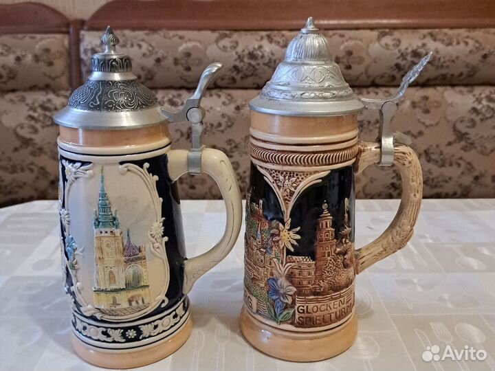 Пивная кружка с оловянной крышкой Германия