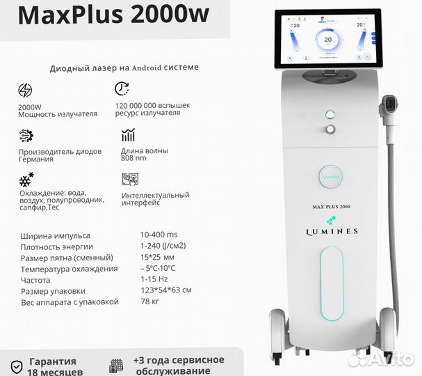 Диодный лазер Lumines’ Max’Plus 2000в
