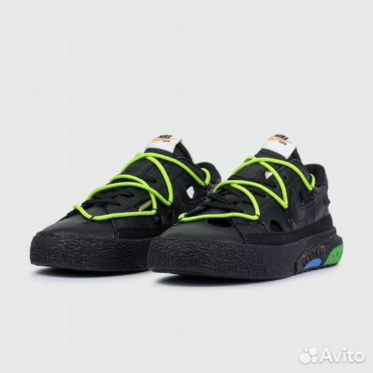 Кроссовки Nike Blazer Low x Off-White Black Green