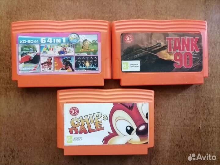 3 катриджа для приставки Dendy