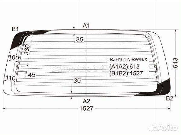 Стекло заднее