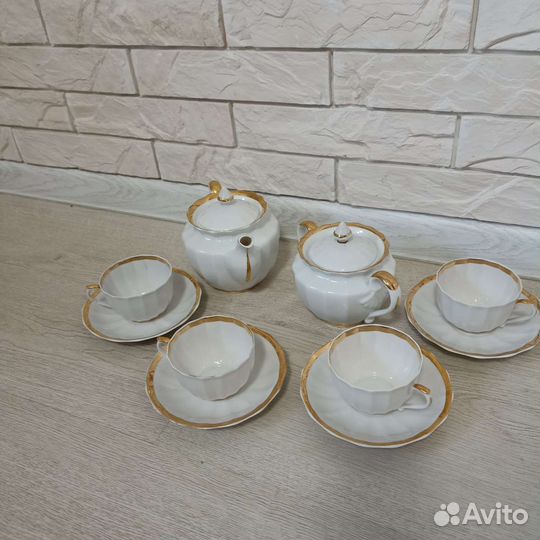 Чайный сервиз СССР Золотая лента