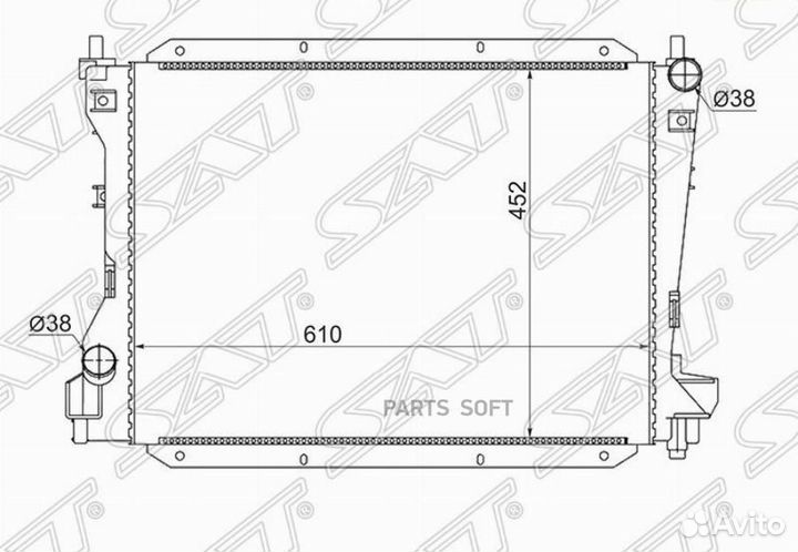 Радиатор охлаждения Ягуар S-type 2.5/3.0/4.0/4.2 9