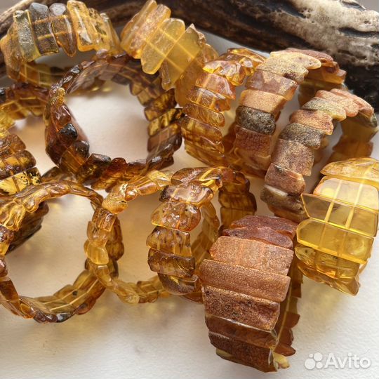 Браслеты янтарные