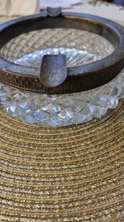 Пепельница серебро 875 пробы. Хрусталь