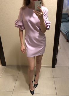 Платье вечернее с объемными рукавами