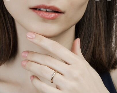 Золотое кольцо с фианитом размер 17,5