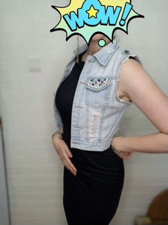 Джинсовая безрукавка