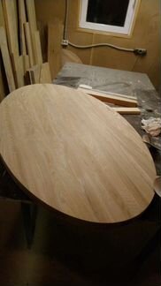 Столешницы овальная и круглая из массива ясеня
