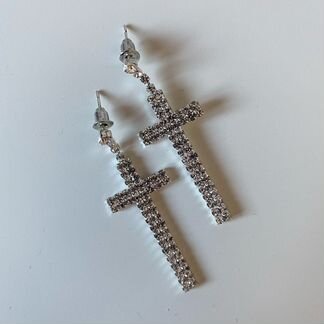 Серьги серебро бижутерия