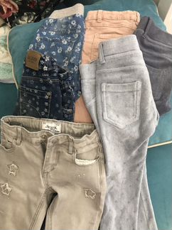 Комплект джинс и штанов на девочку 3-5 лет в отлич