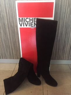 Замшевые зимние сапоги Michel Vivien