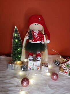 Новогодняя кукла Тильда