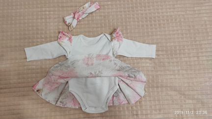 Боди платье + солоха 74 размер