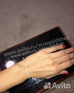 Золотой браслет теннис 585 пр. с брил. 2 ct