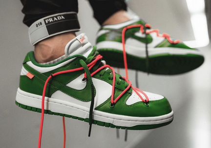Nike Dunk Low Off-White Pine Green, 10 US