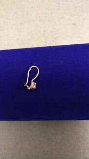 Золотая сережка. 1 штука