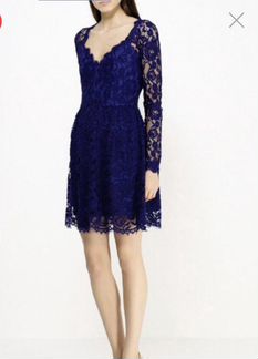 Синее кружевное платье Lost ink