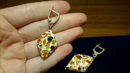Серьги из янтаря